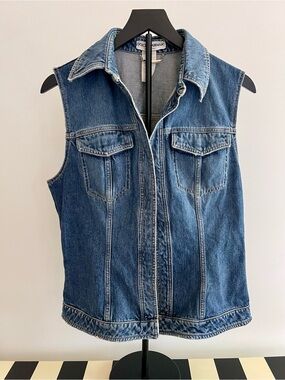 Dolce & Gabbana Blue Denim Vest Sleeveless Jacket